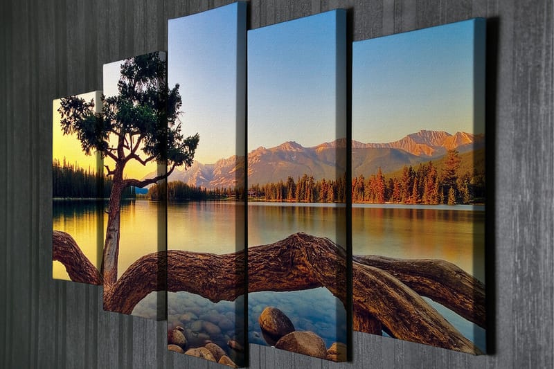 Dekorativ Canvasbilde 5 Deler - Flerfarget - Innredning - Bilder & kunst - Lerretsbilder