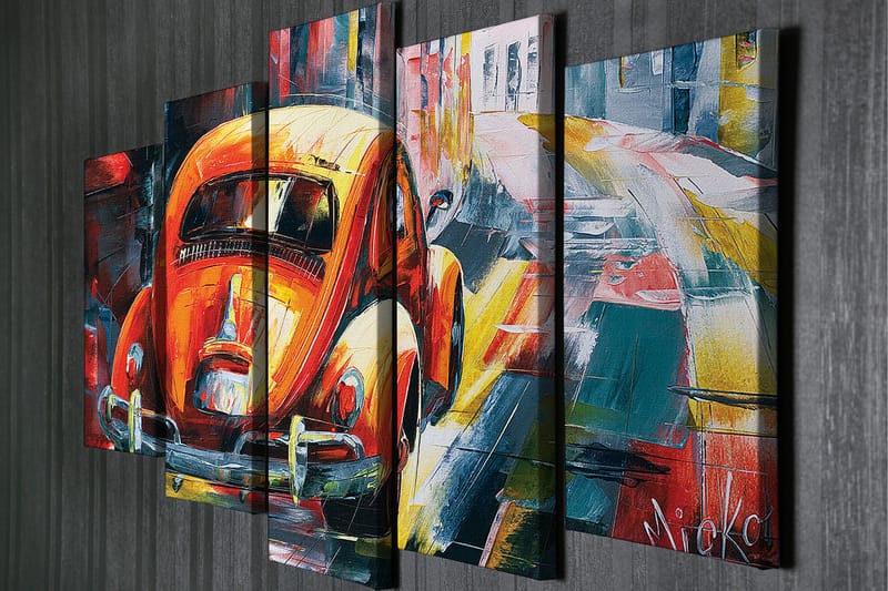 Dekorativ Canvasbilde 5 Deler - Flerfarget - Innredning - Bilder & kunst - Lerretsbilder