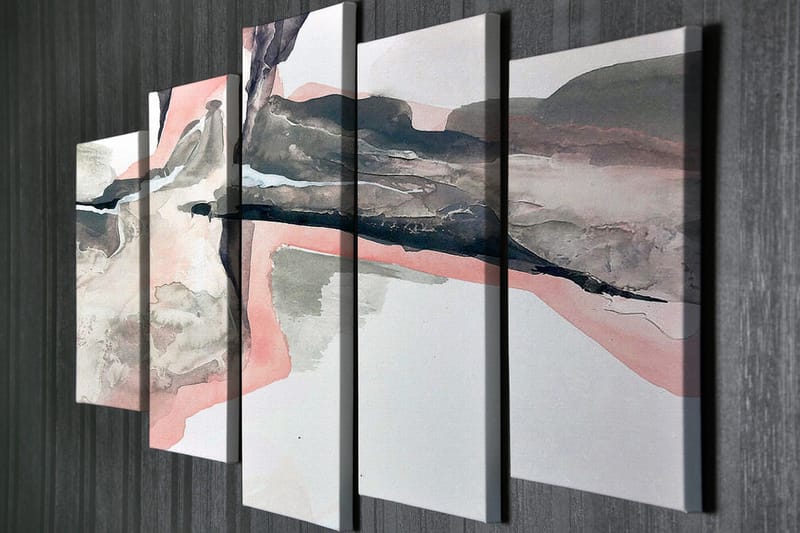 Dekorativ Canvasbilde 5 Deler - Flerfarget - Innredning - Bilder & kunst - Lerretsbilder
