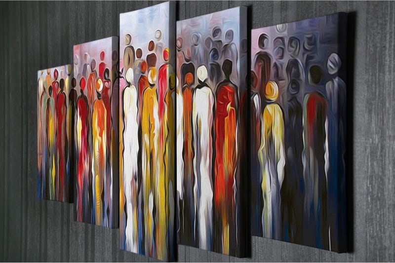 Dekorativ Canvasbilde 5 Deler - Flerfarget - Innredning - Bilder & kunst - Lerretsbilder
