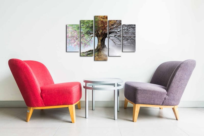 Dekorativ Canvasbilde 5 Deler - Flerfarget - Innredning - Bilder & kunst - Lerretsbilder