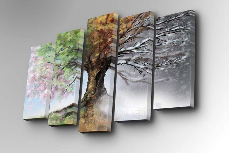 Dekorativ Canvasbilde 5 Deler - Flerfarget - Innredning - Bilder & kunst - Lerretsbilder