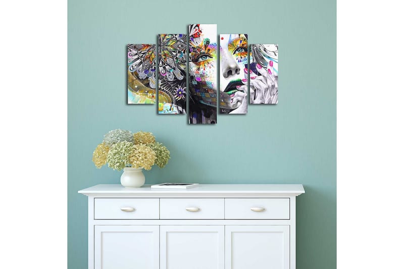 Dekorativ Canvasbilde 5 Deler - Flerfarget - Innredning - Bilder & kunst - Lerretsbilder