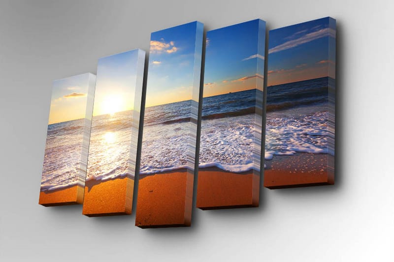 Dekorativ Canvasbilde 5 Deler - Flerfarget - Innredning - Bilder & kunst - Lerretsbilder