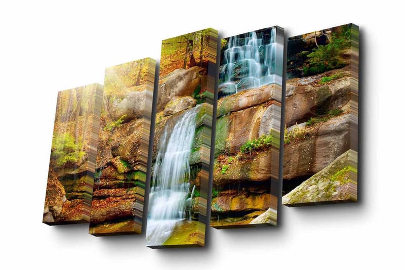 Dekorativ Canvasbilde 5 Deler - Flerfarget - Innredning - Bilder & kunst - Lerretsbilder