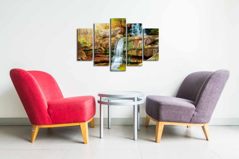 Dekorativ Canvasbilde 5 Deler - Flerfarget - Lerretsbilder