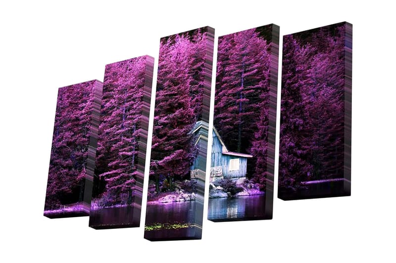 Dekorativ Canvasbilde 5 Deler - Flerfarget - Innredning - Bilder & kunst - Lerretsbilder