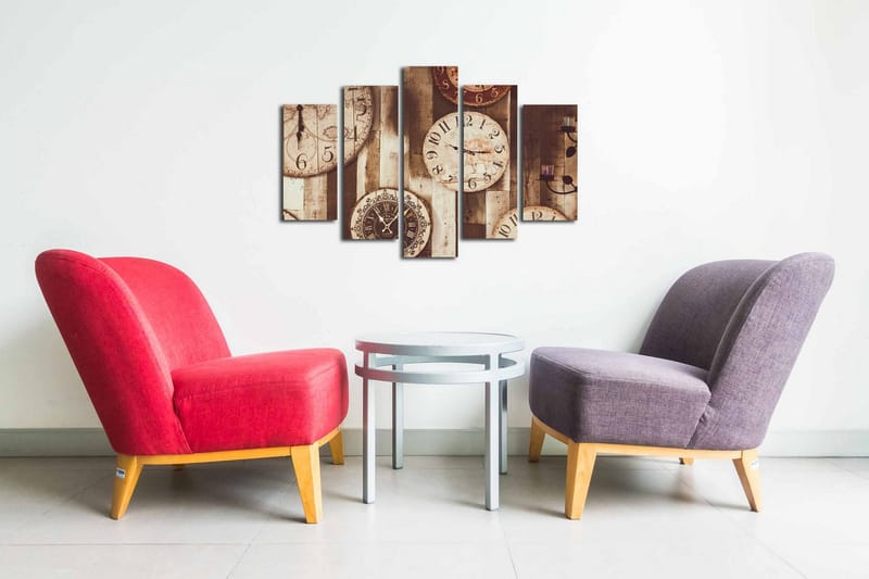 Dekorativ Canvasbilde 5 Deler - Flerfarget - Innredning - Bilder & kunst - Lerretsbilder