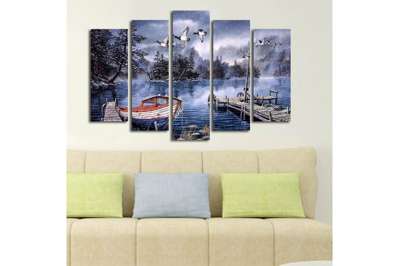 Dekorativ Canvasbilde 5 Deler - Flerfarget - Innredning - Bilder & kunst - Lerretsbilder