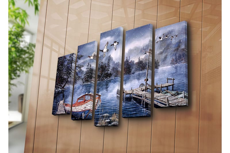 Dekorativ Canvasbilde 5 Deler - Flerfarget - Innredning - Bilder & kunst - Lerretsbilder