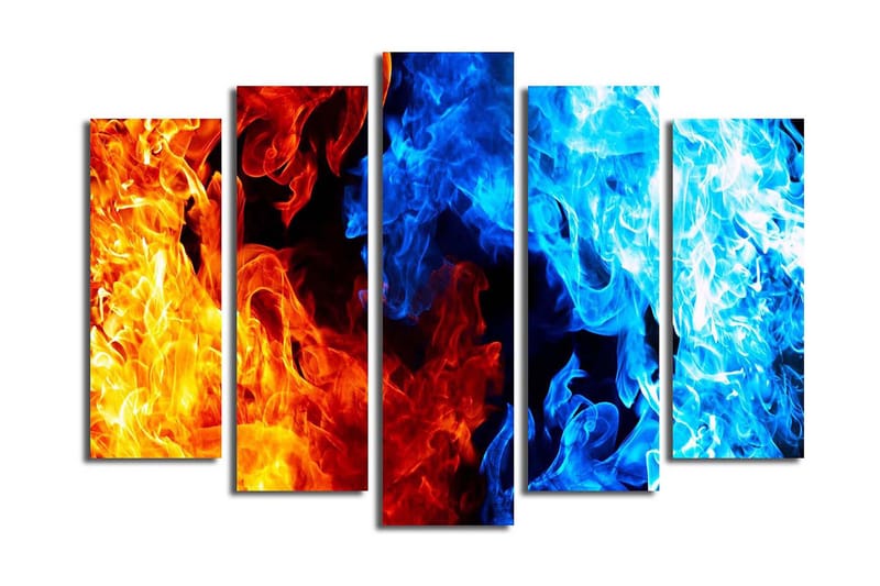 Dekorativ Canvasbilde 5 Deler - Flerfarget - Innredning - Bilder & kunst - Lerretsbilder