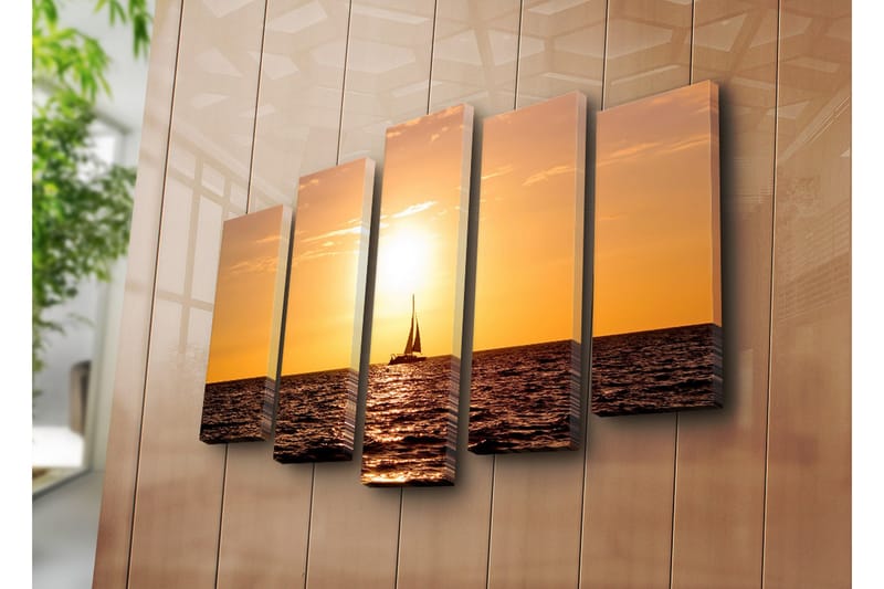 Dekorativ Canvasbilde 5 Deler - Flerfarget - Innredning - Bilder & kunst - Lerretsbilder