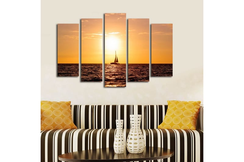 Dekorativ Canvasbilde 5 Deler - Flerfarget - Innredning - Bilder & kunst - Lerretsbilder