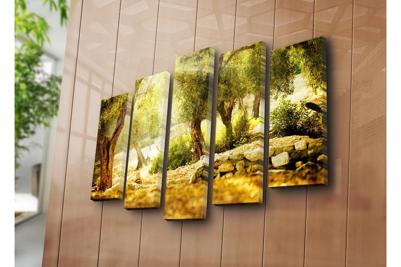 Dekorativ Canvasbilde 5 Deler - Flerfarget - Innredning - Bilder & kunst - Lerretsbilder