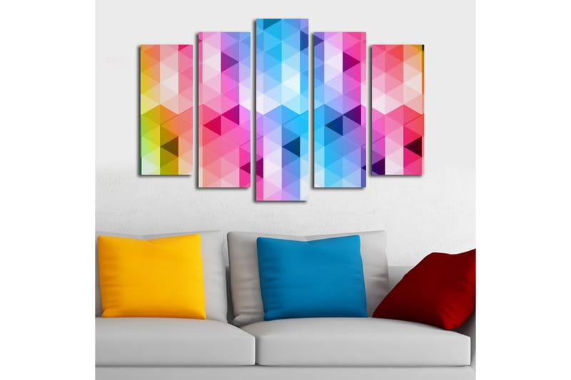 Dekorativ Canvasbilde 5 Deler - Flerfarget - Innredning - Bilder & kunst - Lerretsbilder