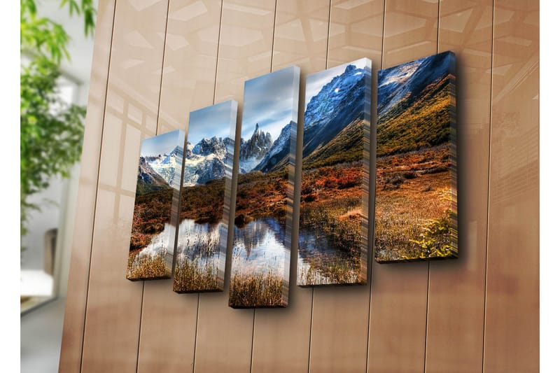 Dekorativ Canvasbilde 5 Deler - Flerfarget - Innredning - Bilder & kunst - Lerretsbilder
