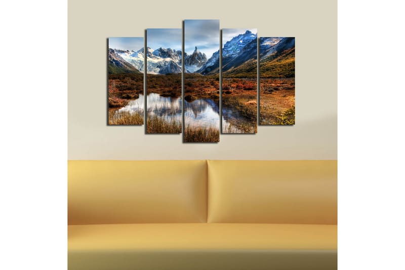 Dekorativ Canvasbilde 5 Deler - Flerfarget - Innredning - Bilder & kunst - Lerretsbilder