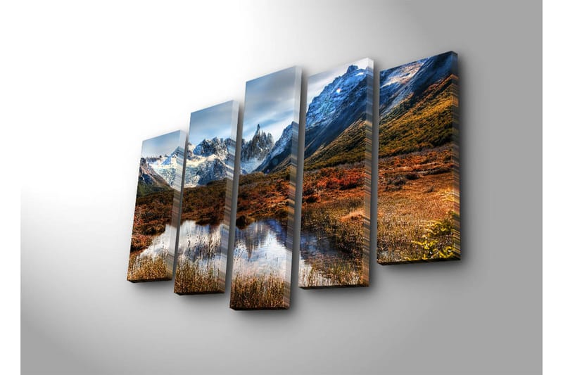 Dekorativ Canvasbilde 5 Deler - Flerfarget - Innredning - Bilder & kunst - Lerretsbilder