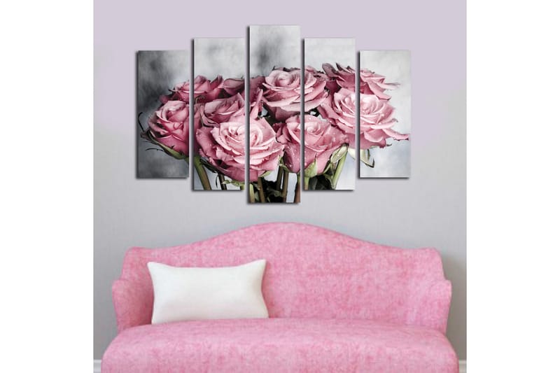 Dekorativ Canvasbilde 5 Deler - Flerfarget - Innredning - Bilder & kunst - Lerretsbilder