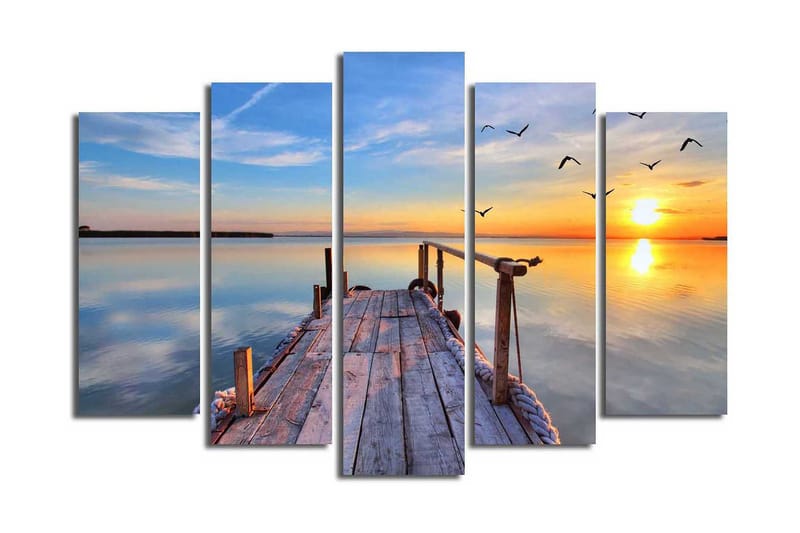 Dekorativ Canvasbilde 5 Deler - Flerfarget - Innredning - Bilder & kunst - Lerretsbilder