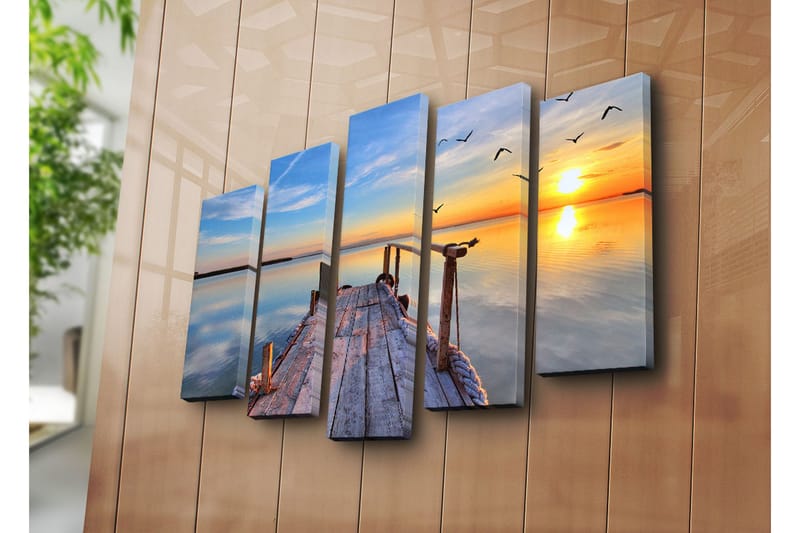Dekorativ Canvasbilde 5 Deler - Flerfarget - Innredning - Bilder & kunst - Lerretsbilder