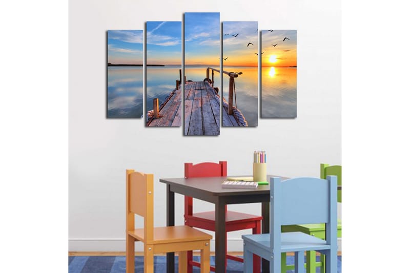 Dekorativ Canvasbilde 5 Deler - Flerfarget - Innredning - Bilder & kunst - Lerretsbilder