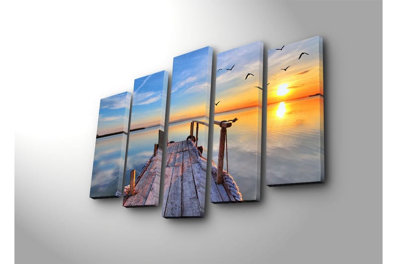 Dekorativ Canvasbilde 5 Deler - Flerfarget - Innredning - Bilder & kunst - Lerretsbilder