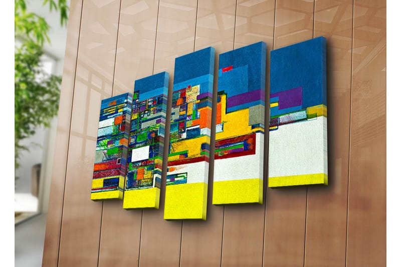 Dekorativ Canvasbilde 5 Deler - Flerfarget - Innredning - Bilder & kunst - Lerretsbilder