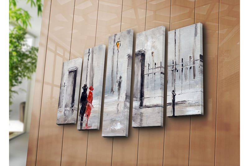 Dekorativ Canvasbilde 5 Deler - Flerfarget - Innredning - Bilder & kunst - Lerretsbilder