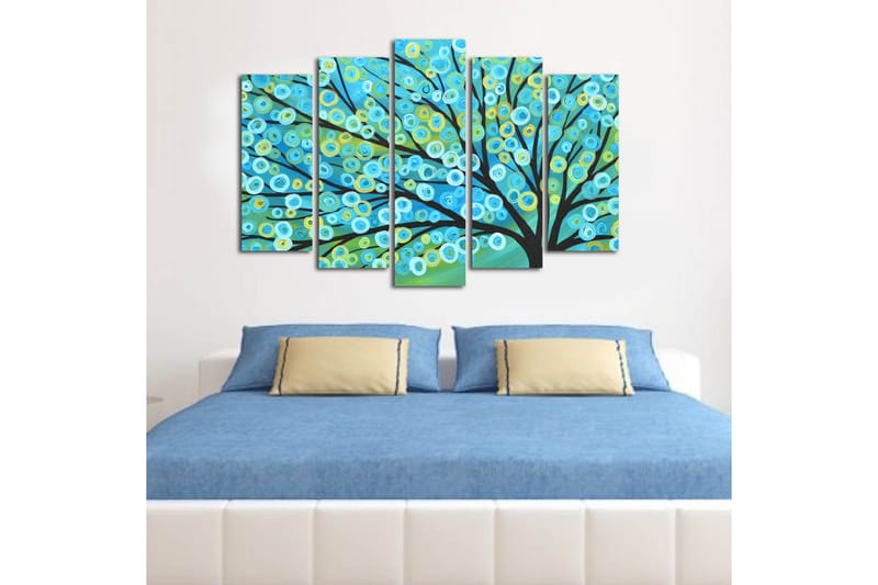 Dekorativ Canvasbilde 5 Deler - Flerfarget - Innredning - Bilder & kunst - Lerretsbilder