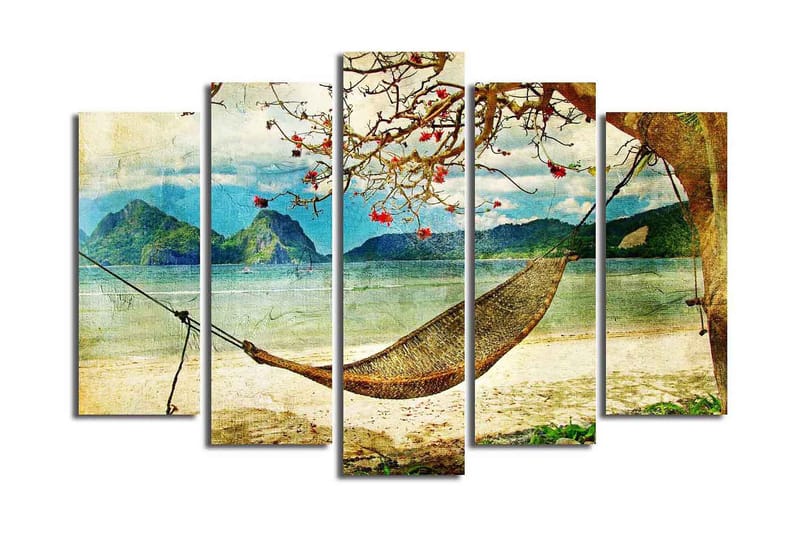 Dekorativ Canvasbilde 5 Deler - Flerfarget - Innredning - Bilder & kunst - Lerretsbilder