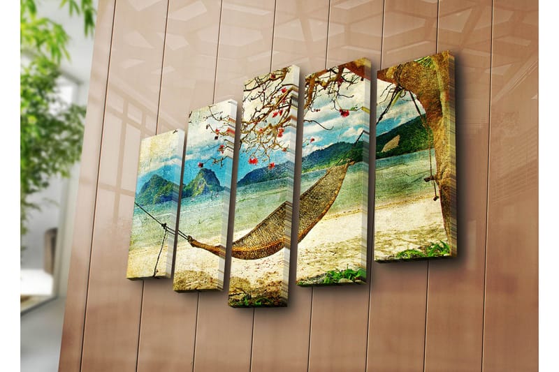 Dekorativ Canvasbilde 5 Deler - Flerfarget - Innredning - Bilder & kunst - Lerretsbilder