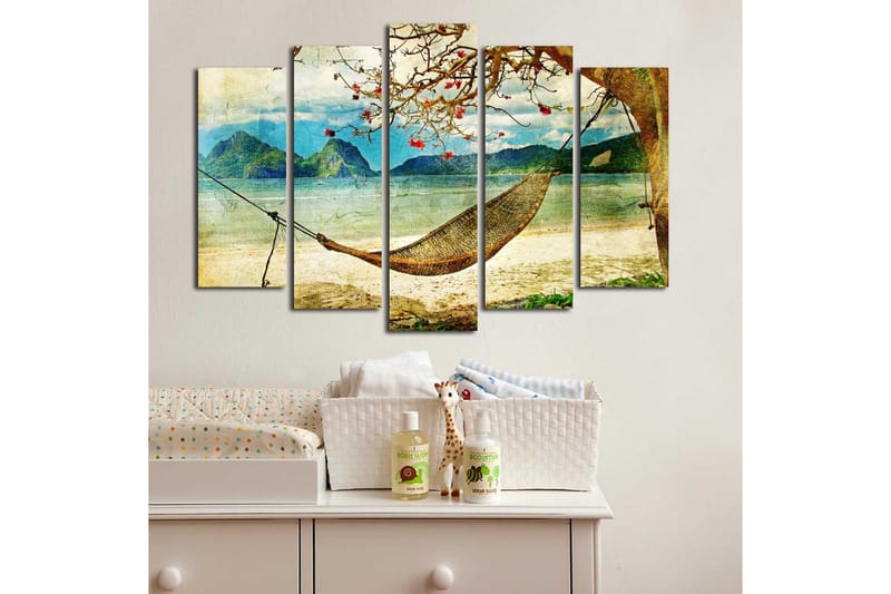 Dekorativ Canvasbilde 5 Deler - Flerfarget - Innredning - Bilder & kunst - Lerretsbilder