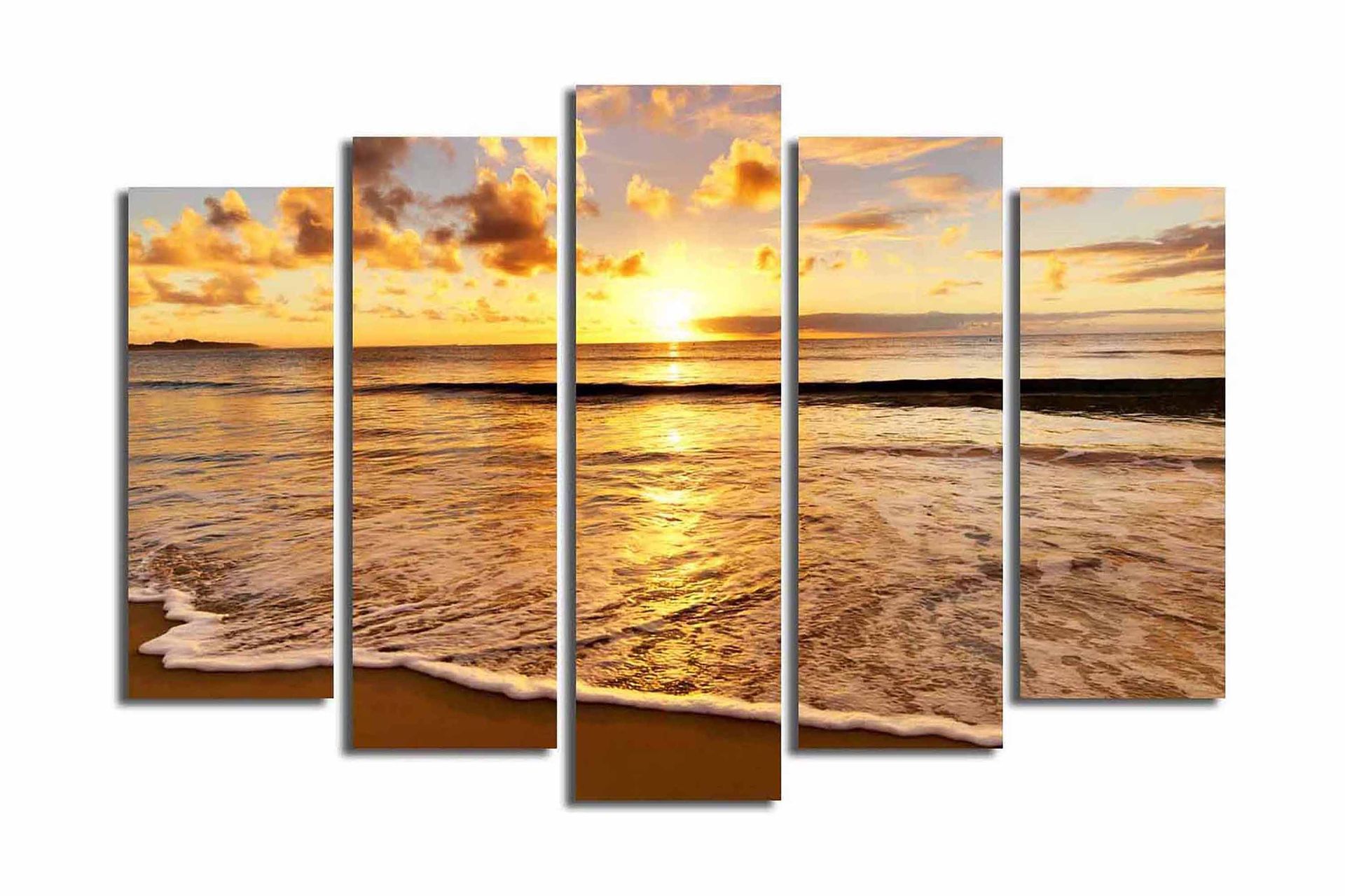 Dekorativ Canvasbilde 5 Deler - Flerfarget - Innredning - Bilder & kunst - Lerretsbilder