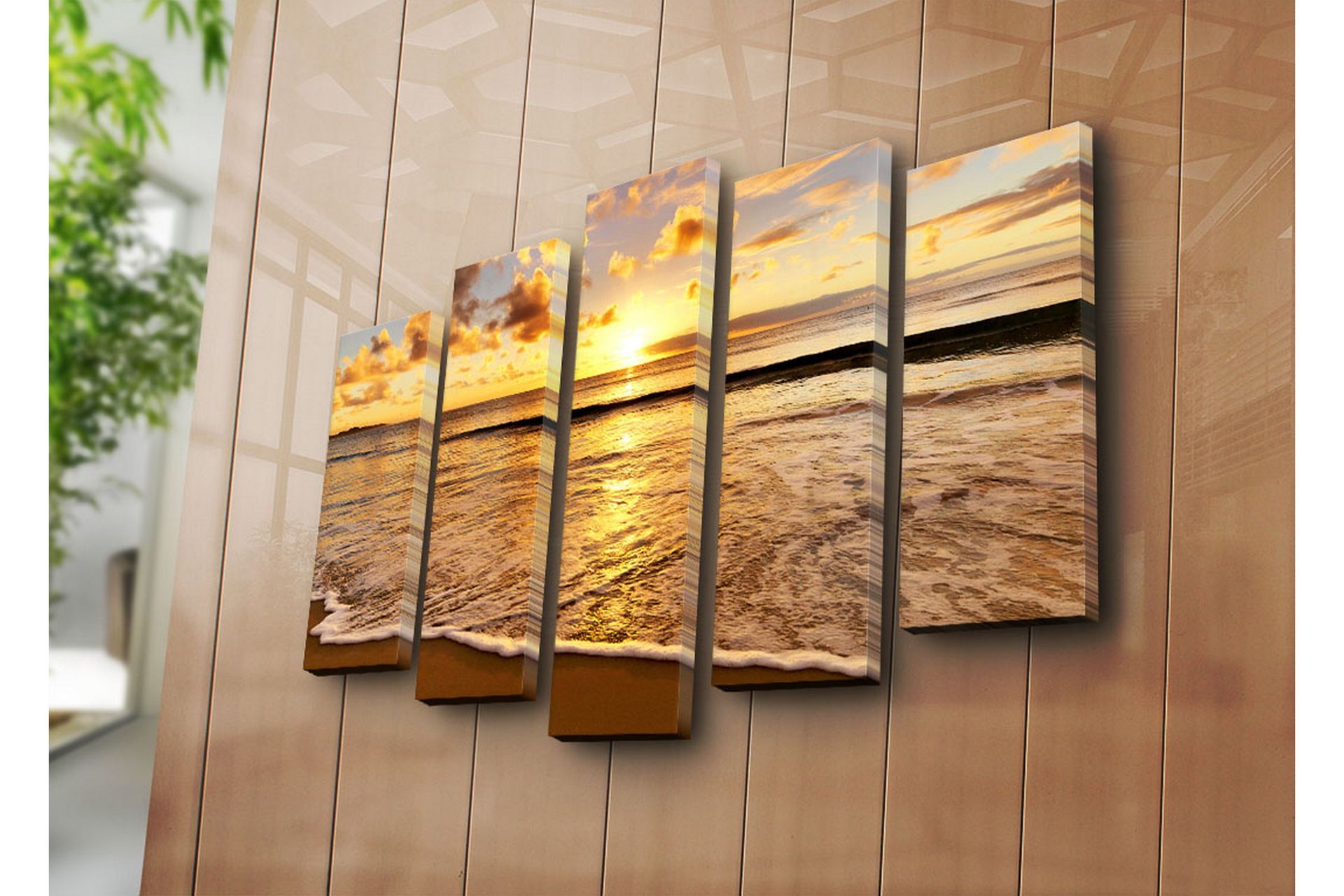 Dekorativ Canvasbilde 5 Deler - Flerfarget - Innredning - Bilder & kunst - Lerretsbilder