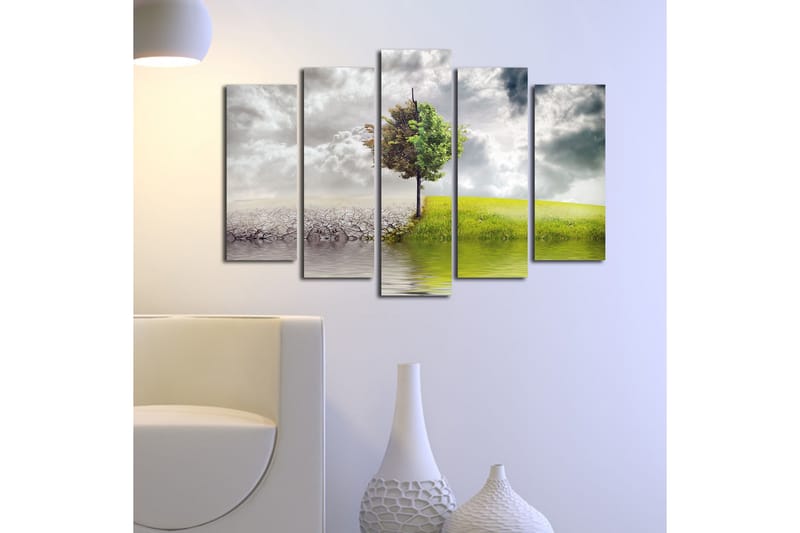 Dekorativ Canvasbilde 5 Deler - Flerfarget - Innredning - Bilder & kunst - Lerretsbilder