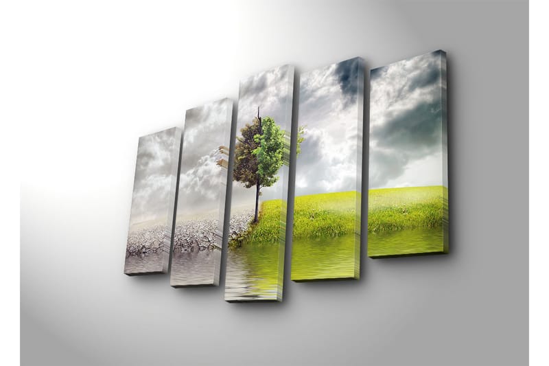 Dekorativ Canvasbilde 5 Deler - Flerfarget - Innredning - Bilder & kunst - Lerretsbilder