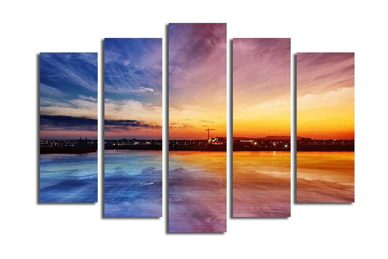 Dekorativ Canvasbilde 5 Deler - Flerfarget - Innredning - Bilder & kunst - Lerretsbilder