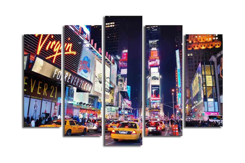 Dekorativ Canvasbilde 5 Deler - Flerfarget - Innredning - Bilder & kunst - Lerretsbilder