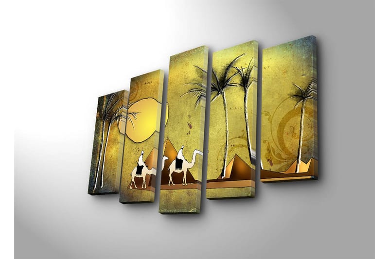 Dekorativ Canvasbilde 5 Deler - Flerfarget - Innredning - Bilder & kunst - Lerretsbilder