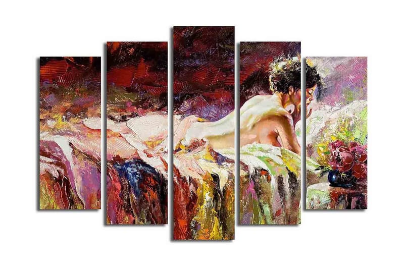 Dekorativ Canvasbilde 5 Deler - Flerfarget - Innredning - Bilder & kunst - Lerretsbilder