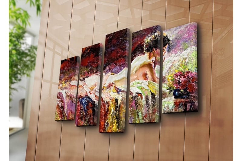 Dekorativ Canvasbilde 5 Deler - Flerfarget - Innredning - Bilder & kunst - Lerretsbilder