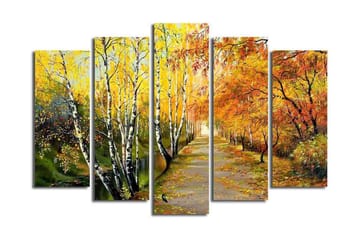 Dekorativ Canvasbilde 5 Deler - Flerfarget - Innredning - Bilder & kunst - Lerretsbilder