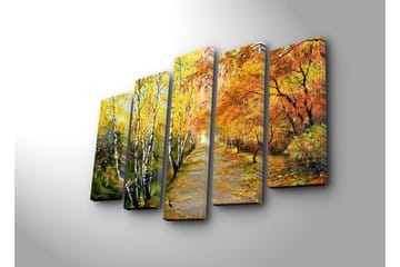 Dekorativ Canvasbilde 5 Deler - Flerfarget - Innredning - Bilder & kunst - Lerretsbilder