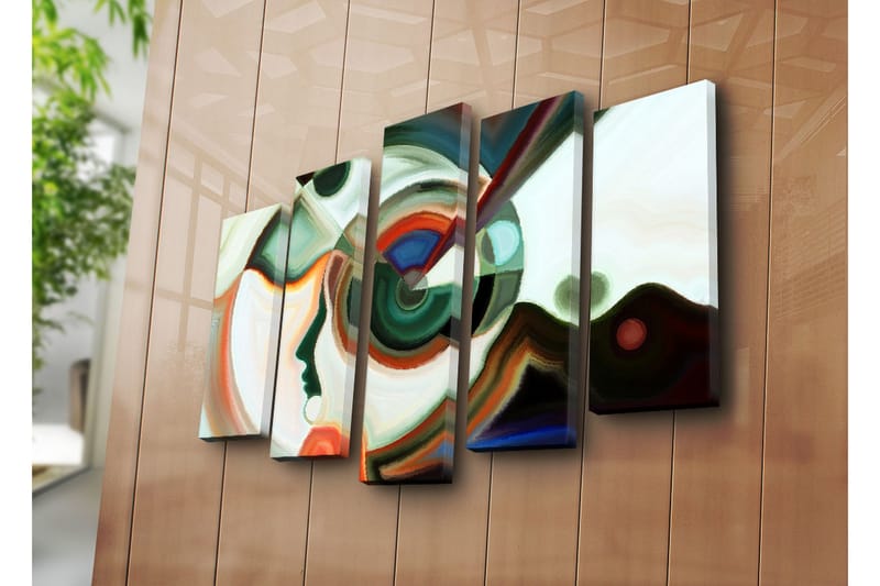 Dekorativ Canvasbilde 5 Deler - Flerfarget - Innredning - Bilder & kunst - Lerretsbilder