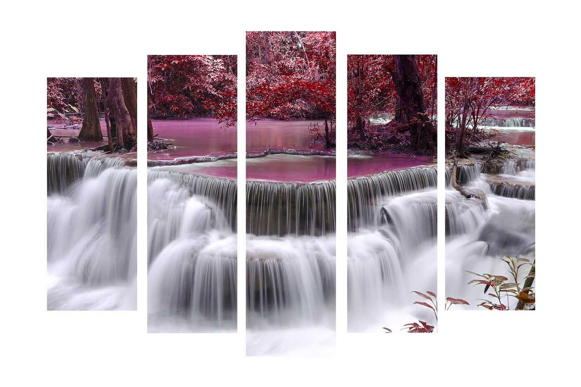 Dekorativ Canvasbilde 5 Deler - Flerfarget - Innredning - Bilder & kunst - Lerretsbilder