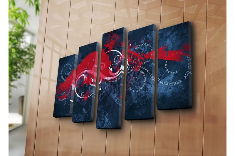 Dekorativ Canvasbilde 5 Deler - Flerfarget - Innredning - Bilder & kunst - Lerretsbilder