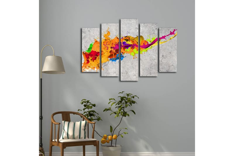 Dekorativ Canvasbilde 5 Deler - Flerfarget - Innredning - Bilder & kunst - Lerretsbilder