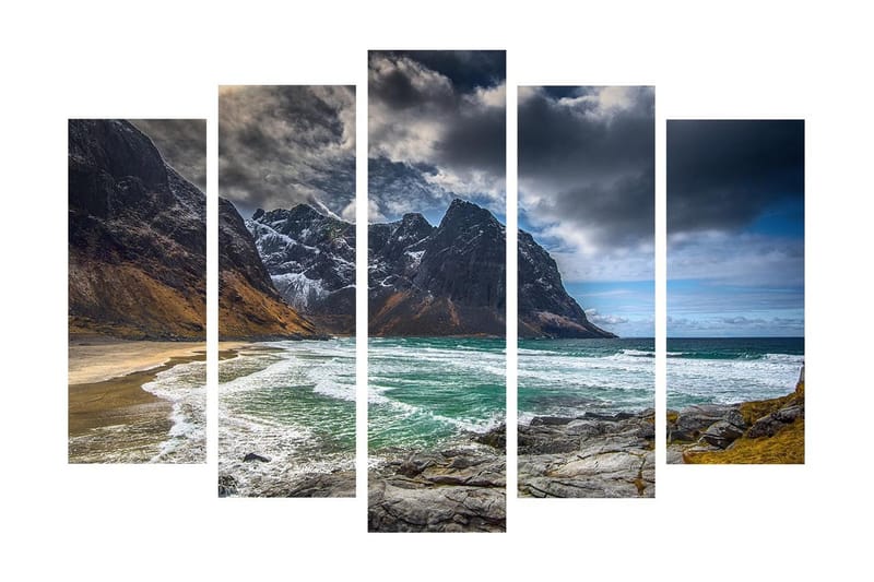 Dekorativ Canvasbilde 5 Deler - Flerfarget - Innredning - Bilder & kunst - Lerretsbilder