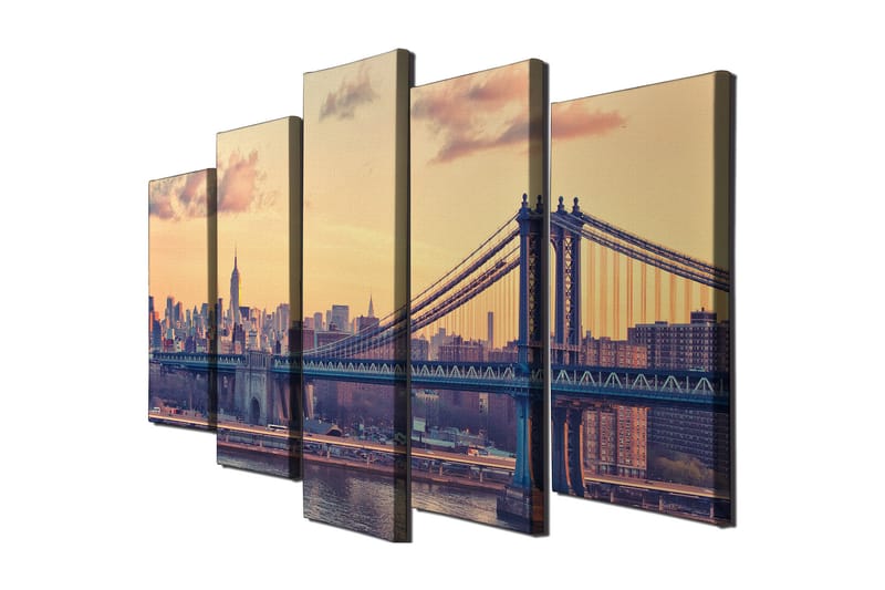 Dekorativ Canvasbilde 5 Deler - Flerfarget - Innredning - Bilder & kunst - Lerretsbilder
